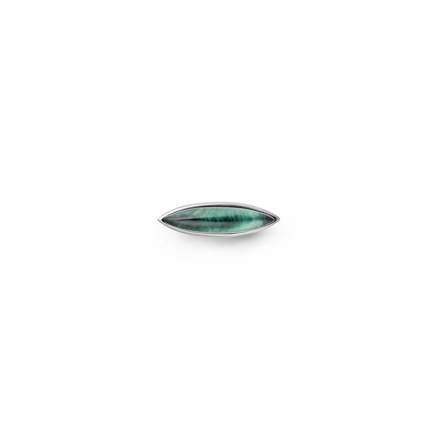 Anello Navetta verde AURUM | AN1 NAV ARGVD P